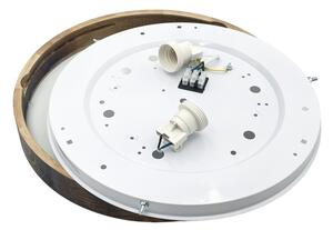 Brilagi - Таванно осветително тяло CARVALHO SLIM SMOKEY 2xE27/60W/230V дъб, диаметър 37,5 см