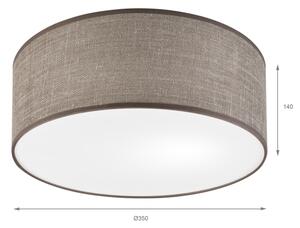Таванно осветително тяло SIRJA 1xE27/15W/230V Ø 35 cm кафяво