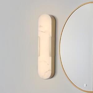 Searchlight LED стенна лампа за баня Opaline, височина 50 cm, златист цвят, метал/смола, Затъмняване, Злато / месинг, Баня, Метал
