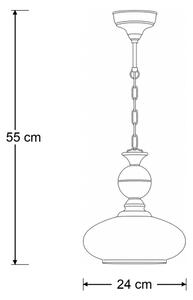 Brilagi - Полилей на верига MOLLERO 1xE27/15W/230V Ø 24 см бронз/патина