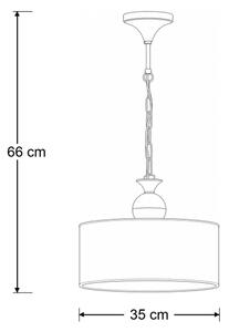 Brilagi - Полилей на верига SAPHIRE 1xE27/15W/230V крем/злато/патина