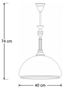 Brilagi - Полилей на тръба TAURUS 1xE27/15W/230V Ø 40 см бронзов