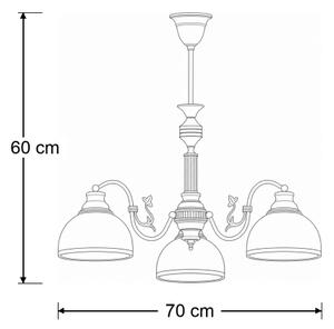 Brilagi - Полилей на штанга TAURUS 3xE27/15W/230V Ø 70 см бронзов