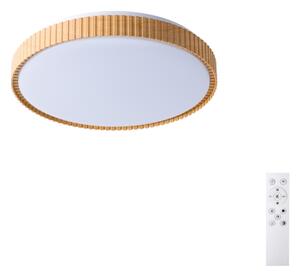 Brilagi-LED Димируема таванна лампа CORVO LED/72W/230V 3000-6000K дървесен декор Ø50 см + дистанционно управление