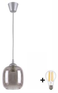 Brilagi - LED полилей на кабел R GLASS 1xE27/60W/230V Ø 14 см сребрист/димносив