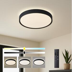 Brilagi - Димируем LED плафон CORVO LED/54W/230V 3000-6000K черен Ø 40 см + дистанционно управление