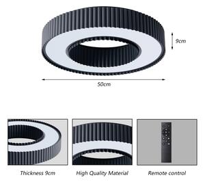 Brilagi - LED димируемо таванно осветително тяло LUMIX LED/48W/230V 3000-6000K черно Ø 50 см + дистанционно управление