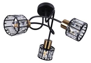 Плафонен полилей ZAHARA 3xE27/10W/230V черен