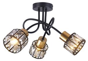 Плафонен полилей ZAHARA 3xE27/10W/230V черен