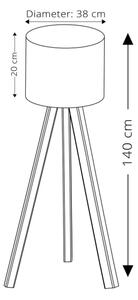Подова лампа AYD 1xE27/40W/230V червена/бежова