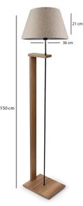 Подова лампа AYD 1xE27/40W/230V бежова/кафява
