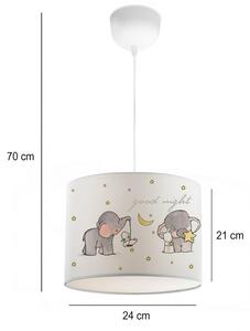 Детски полилей CANDY 1xE27/40W/230V бял/бежов