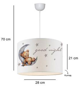 Детски полилей CANDY 1xE27/40W/230V бял/кафяв