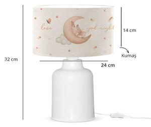 Детска лампичка CANDY 1xE27/40W/230V бяла/бежова