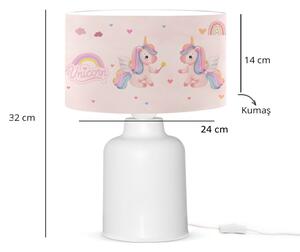 Детска лампа CANDY 1xE27/40W/230V розова/бяла