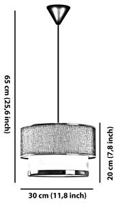 Полилей на кабел ECHO 1xE27/60W/230V бежово/кремаво