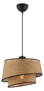 Полилей на кабел BARETTE 1xE27/60W/230V кафяв/черен