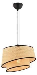 Висяща лампа на кабел BARETTE 1xE27/60W/230V бежова/черна