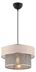 Полилей на кабел ERO 1xE27/60W/230V кремав/сив