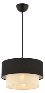 Полилей на кабел ECHO 1xE27/60W/230V черен/кремав