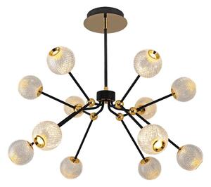 LED полилей на штанга GELA 12xLED/5W/230V 3000K черен/златен