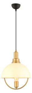 Полилей на кабел MONZA 1xE27/40W/230V Ø 30 cm крем/злато