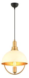 Полилей на кабел MONZA 1xE27/40W/230V Ø 30 cm крем/злато