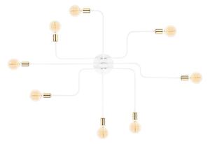 Прикрепен полилей TRUVA 8xE27/40W/230V бял/златен