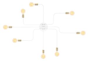 Прикрепен полилей TRUVA 8xE27/40W/230V бял/златен