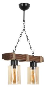 Полилей на верига JASMIN 2xE27/40W/230V кафяв/бежов
