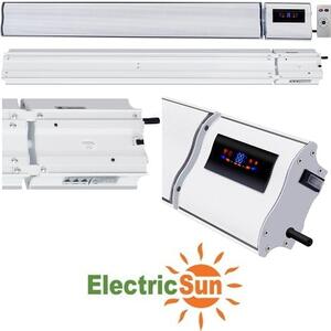 Инфрачервен панел електрически нагревател 1200W/600W ElectricSun Бял с термостат със Smart Life приложение Wi-Fi, 94x15см