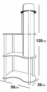 Подова лампа с полици NOTO 1xE27/40W/230V черна