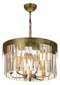 Полилей на верига CRYSTALLINE 6xE27/40W/230V бронзов