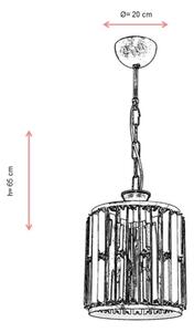 Полилей с верига CRYSTALLINE 1xE27/6W/230V бронзов