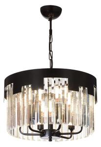 Полилей на верига CRYSTALLINE 6xE27/40W/230V черен