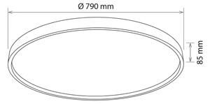 Brilagi - LED димируемо осветително тяло ALSON LED/72W/230V 3000-6500K дъб Ø 78 см + дистанционно управление