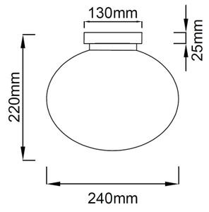 Open Design OR81145- Таванно осветително тяло PALLA 1xE14/8W/230V Ø 24 см лъскав хром