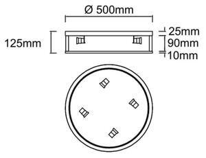 Open Design OR85808 - Таванно осветително тяло SANDRO 4xE14/12W/230V, диаметър 50 см, лъскав хром