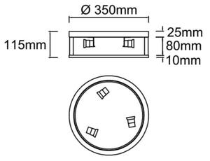 Open Design OR85778 - Таванно осветително тяло SANDRO 3xE14/12W/230V Ø35 см, месинг