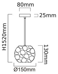 Open Design OR80193 - Висяща лампа на кабел CARERA 1xG9/7W/230V Ø 15 см розово злато