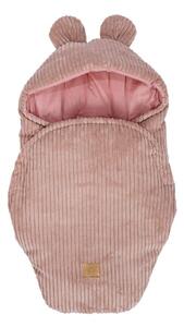 Розово бебешко одеяло от рипсено кадифе 45x80 cm – Meowbaby
