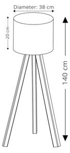 Подова лампа AYD 1xE27/40W/230V розова/бежова