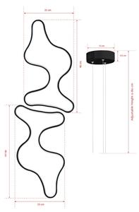LED полилей на кабел DUPLE ARTISAN LED/80W/230V 4000K черен