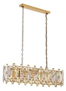 Полилей на верига CRYSTALLINE 13xE14/40W/230V златен