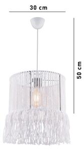 Vисяща лампа на шнур NESS MACRAME 1xE27/40W/230V бяла