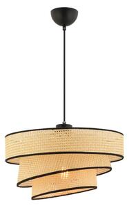 Висяща лампа на кабел COUPER 1xE27/60W/230V бежов/черен