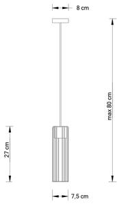 Пендел FOBIA 1xGU10/25W/230V черен/златист