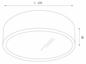 Brilagi - LED RGBW димируема плафонна лампа CARVALHO 1xE27/9W/230V Wi‑Fi дъб Ø 27,5 см