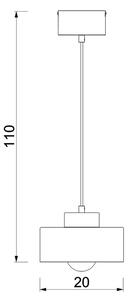 Пендел MARTI 1xE27/15W/230V бял/хром