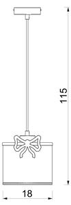 Детски пендел SWEET 1xE27/15W/230V бял/лък